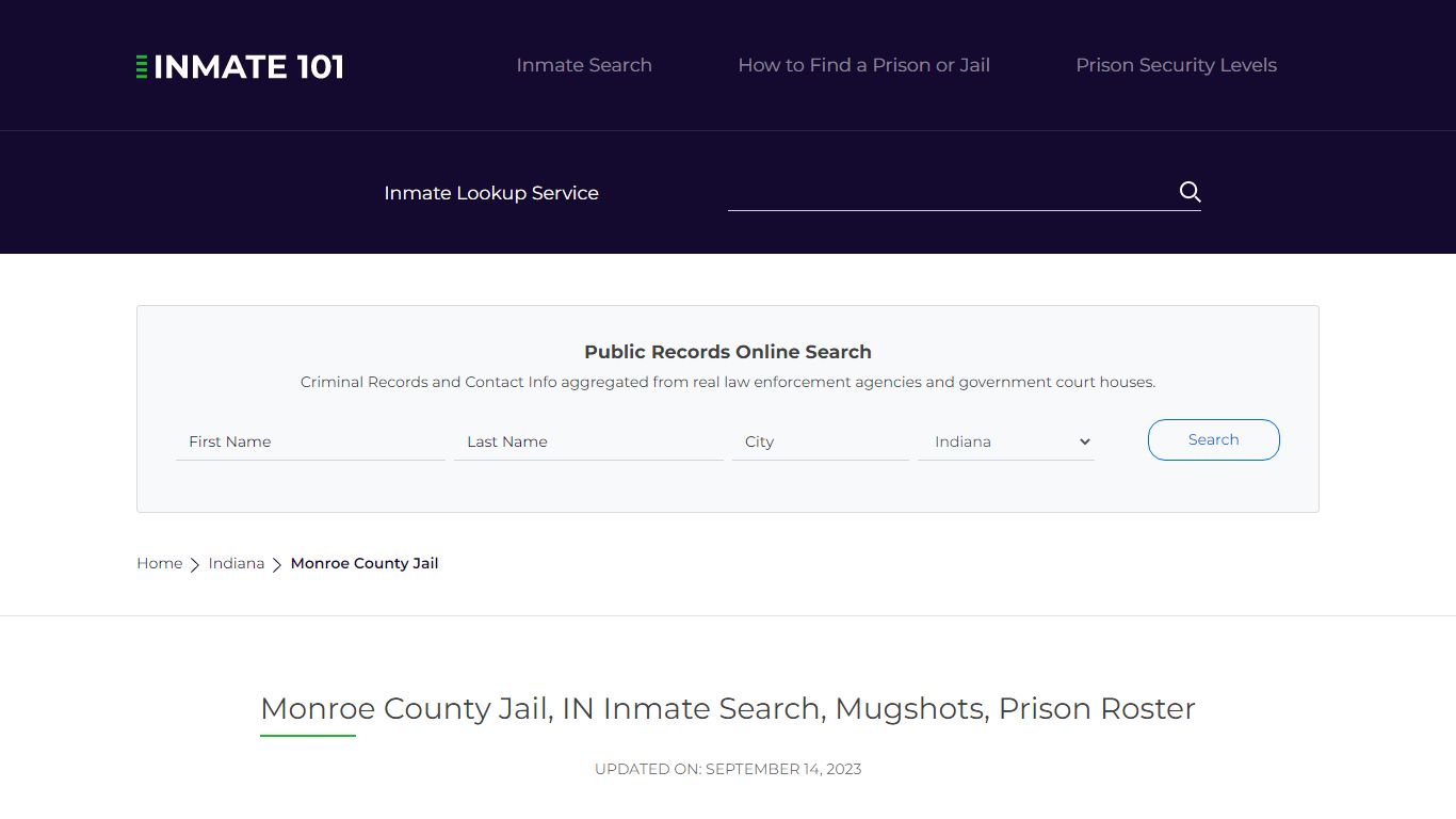 Monroe County Jail, IN Inmate Search, Mugshots, Prison Roster