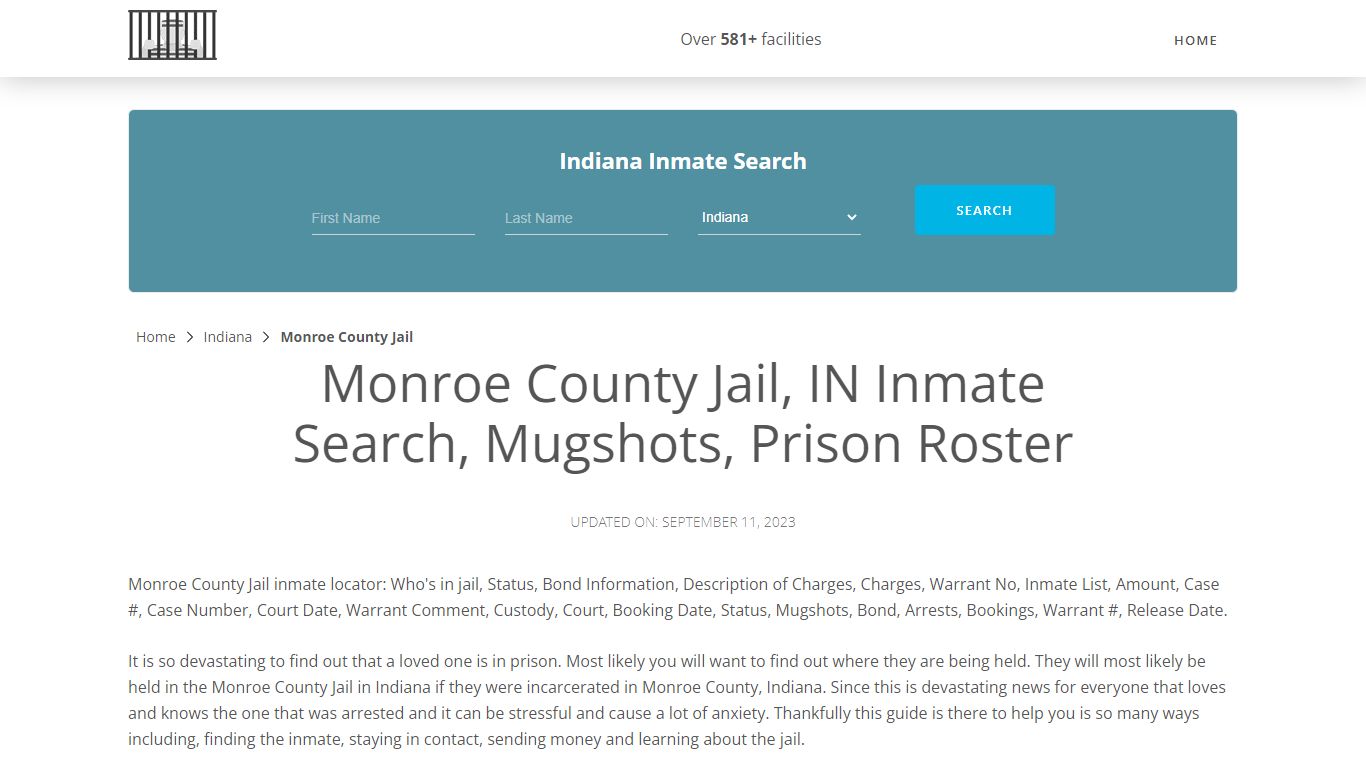 Monroe County Jail, IN Inmate Search, Mugshots, Prison Roster